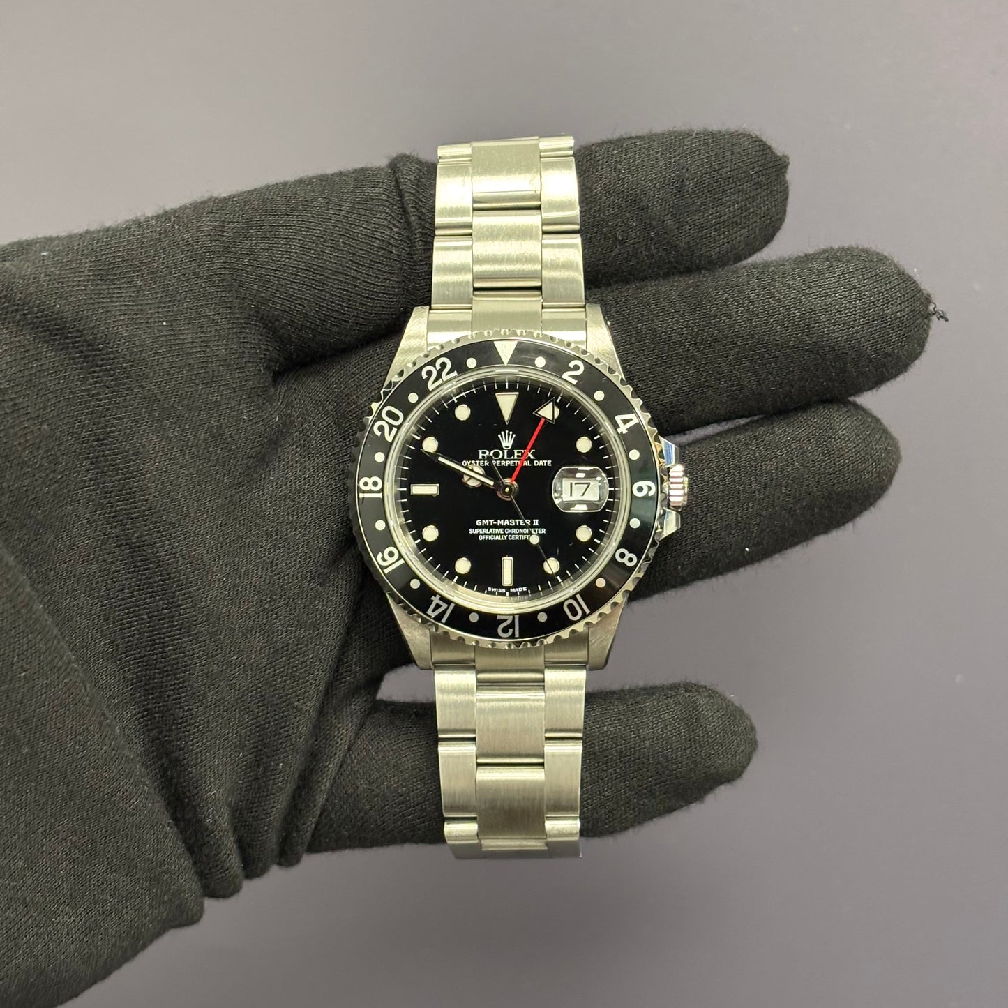 Rolex GMT-Master II 40mm Black Dial Watch Ref# 16710