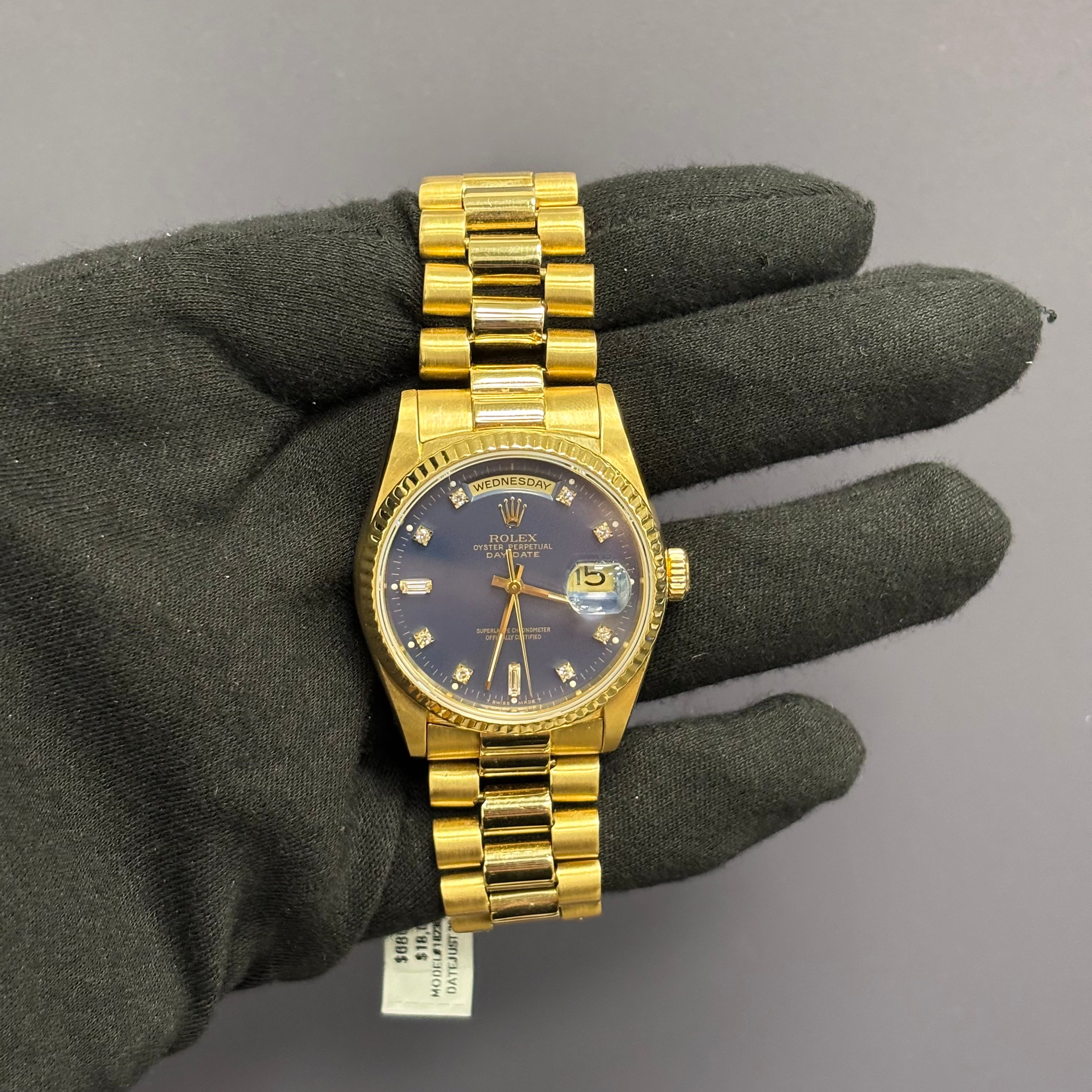 Rolex Day-Date 36mm Blue Dial Watch Ref# 18238 - Happy Jewelers Fine Jewelry Lifetime Warranty