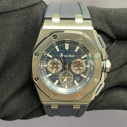 Audemars Piguet Royal Oak 42mm Blue Dial Watch Ref# 26480TI.OO.A027CA.01 - Happy Jewelers Fine Jewelry Lifetime Warranty