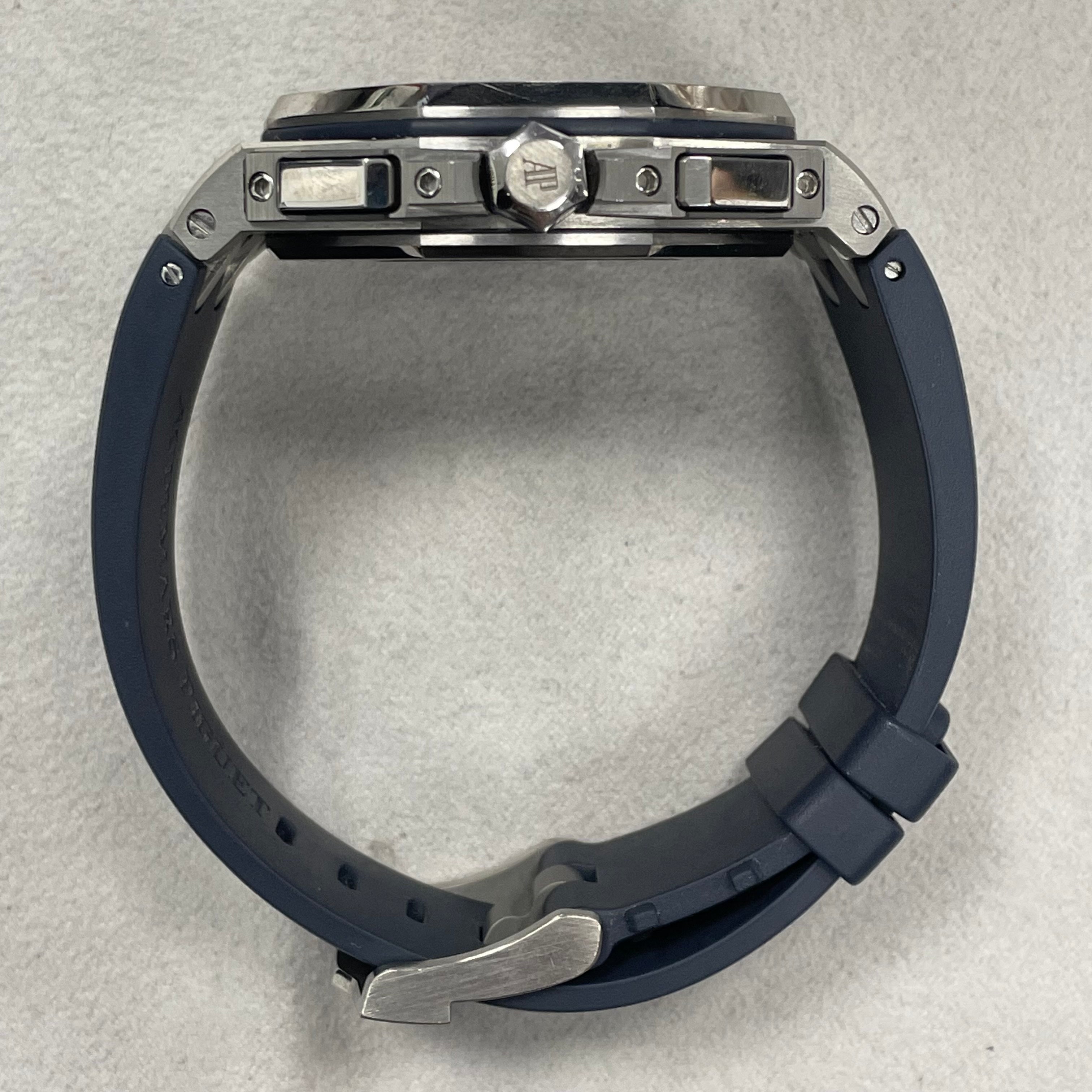 Audemars Piguet Royal Oak 42mm Blue Dial Watch Ref# 26480TI.OO.A027CA.01 - Happy Jewelers Fine Jewelry Lifetime Warranty