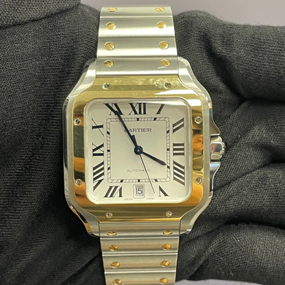 Cartier Santos 47mm White Dial Watch Ref# W2SA0009 - Happy Jewelers Fine Jewelry Lifetime Warranty