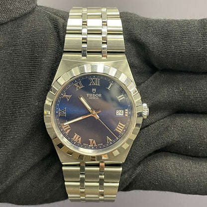 Tudor Royal 38mm Stainless Steel Blue Dial Watch Ref# 28500 - Happy Jewelers Fine Jewelry Lifetime Warranty