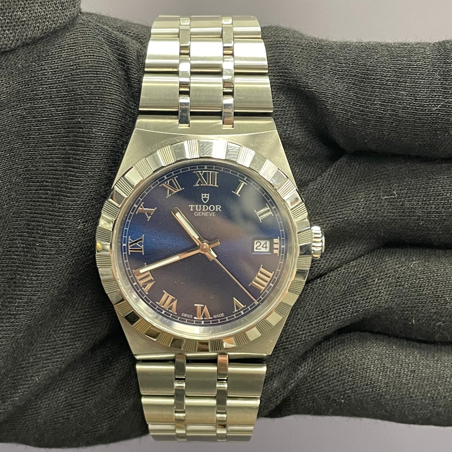 Tudor Royal 38mm Stainless Steel Blue Dial Watch Ref# 28500