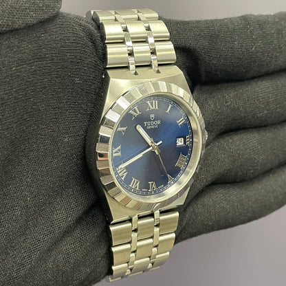 Tudor Royal 38mm Stainless Steel Blue Dial Watch Ref# 28500 - Happy Jewelers Fine Jewelry Lifetime Warranty