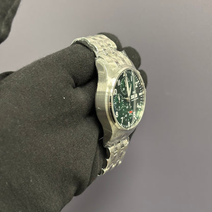 IWC Pilot's 41mm Green Dial Watch Ref# IW388104 - Happy Jewelers Fine Jewelry Lifetime Warranty