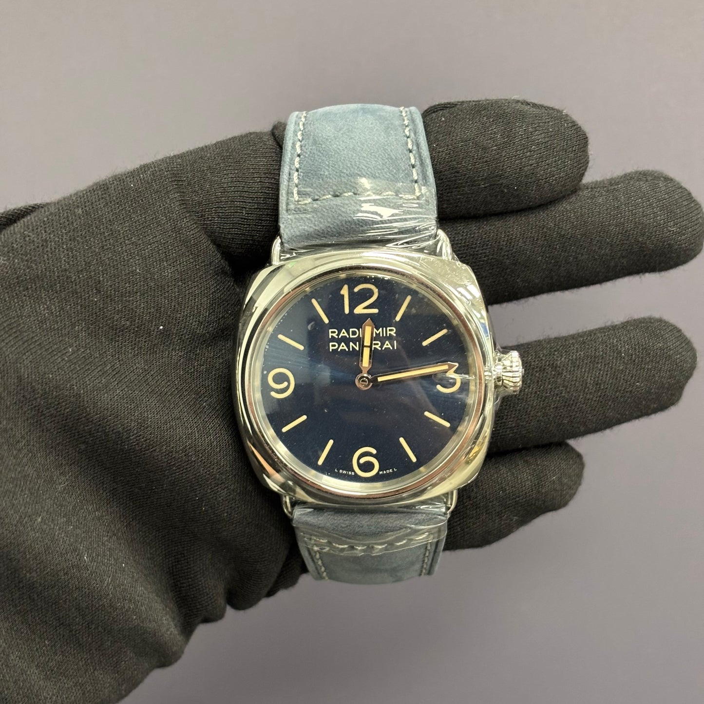 Panerai Radiomir 45mm Blue Dial Watch Ref# PAM01383