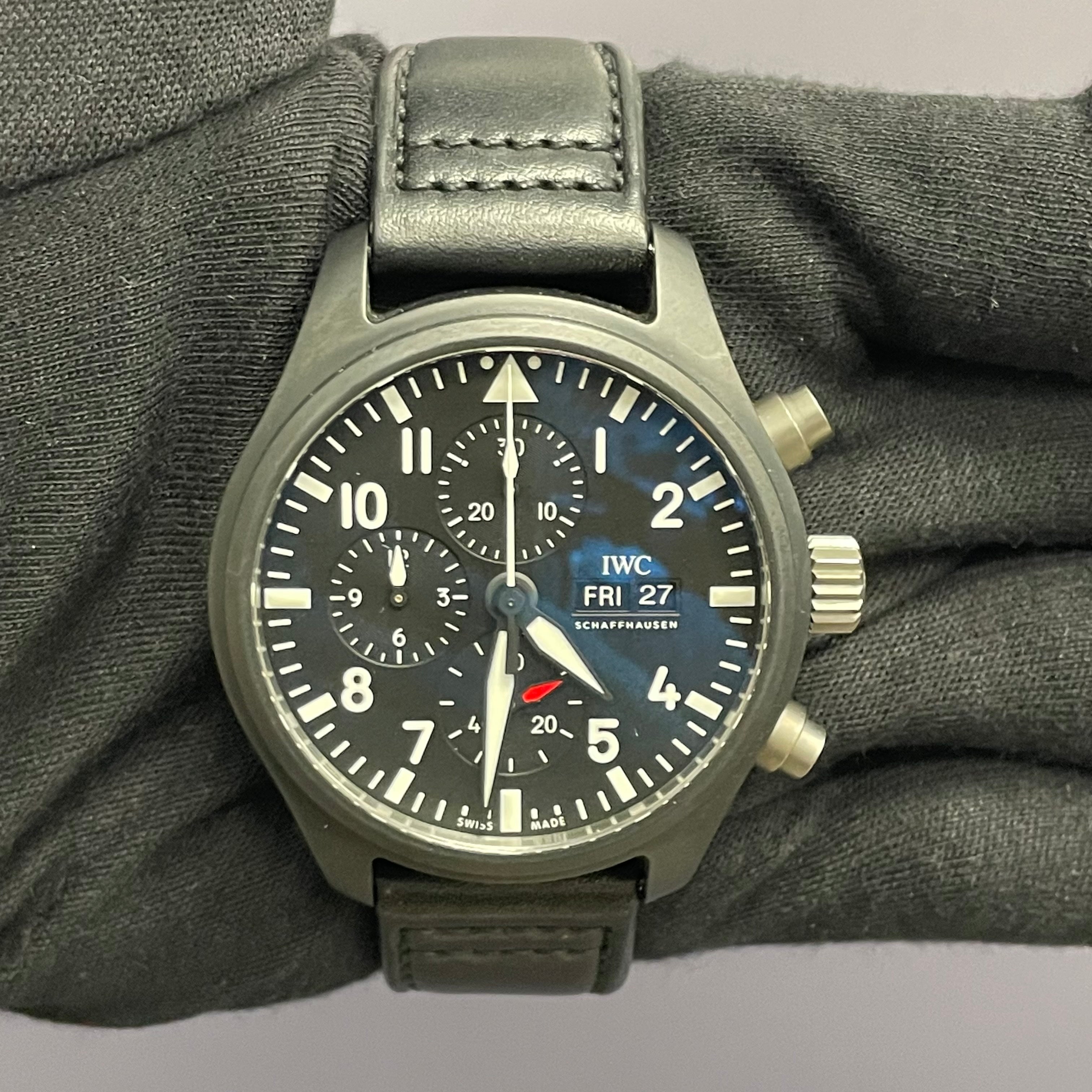 IWC Pilots Watch 44.5mm Black Dial Watch Ref# IW389101 - Happy Jewelers Fine Jewelry Lifetime Warranty