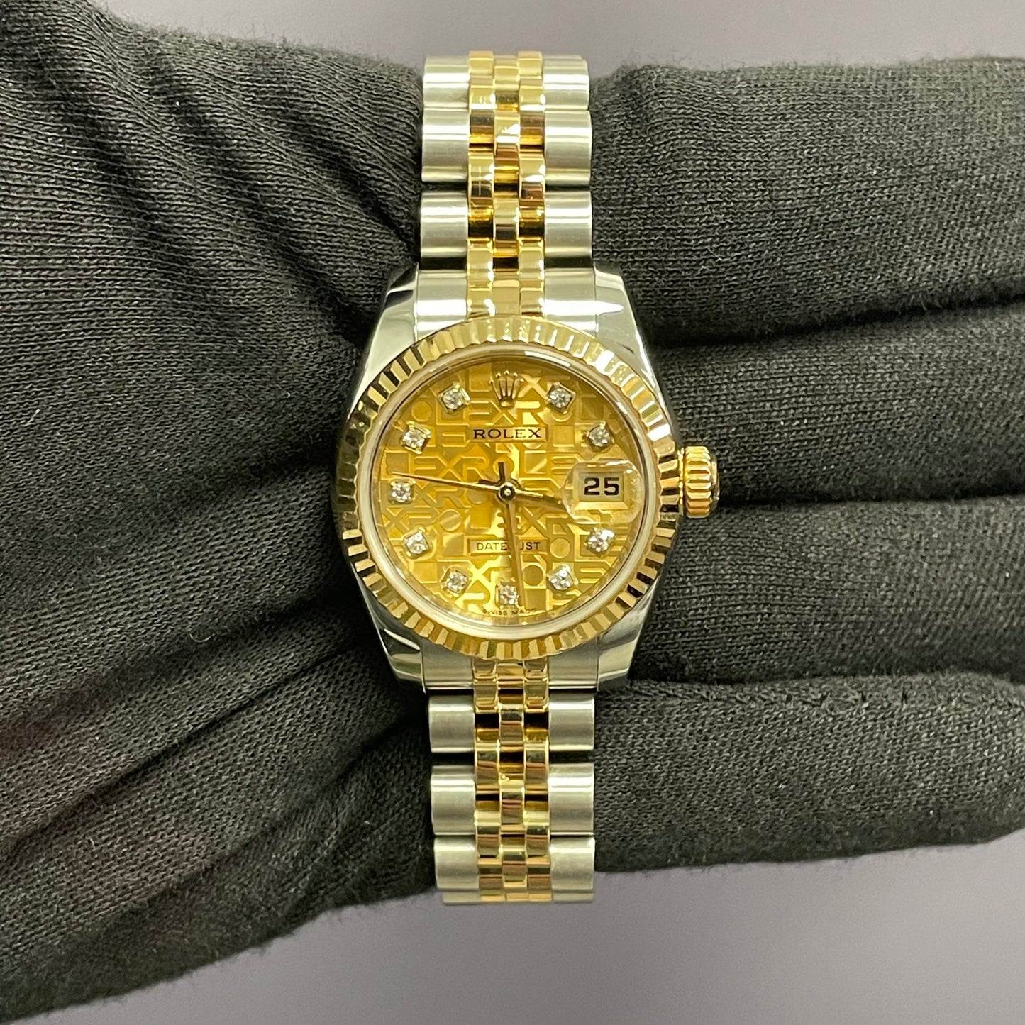 Rolex Datejust 26mm Champagne Dial Watch Ref# 179173