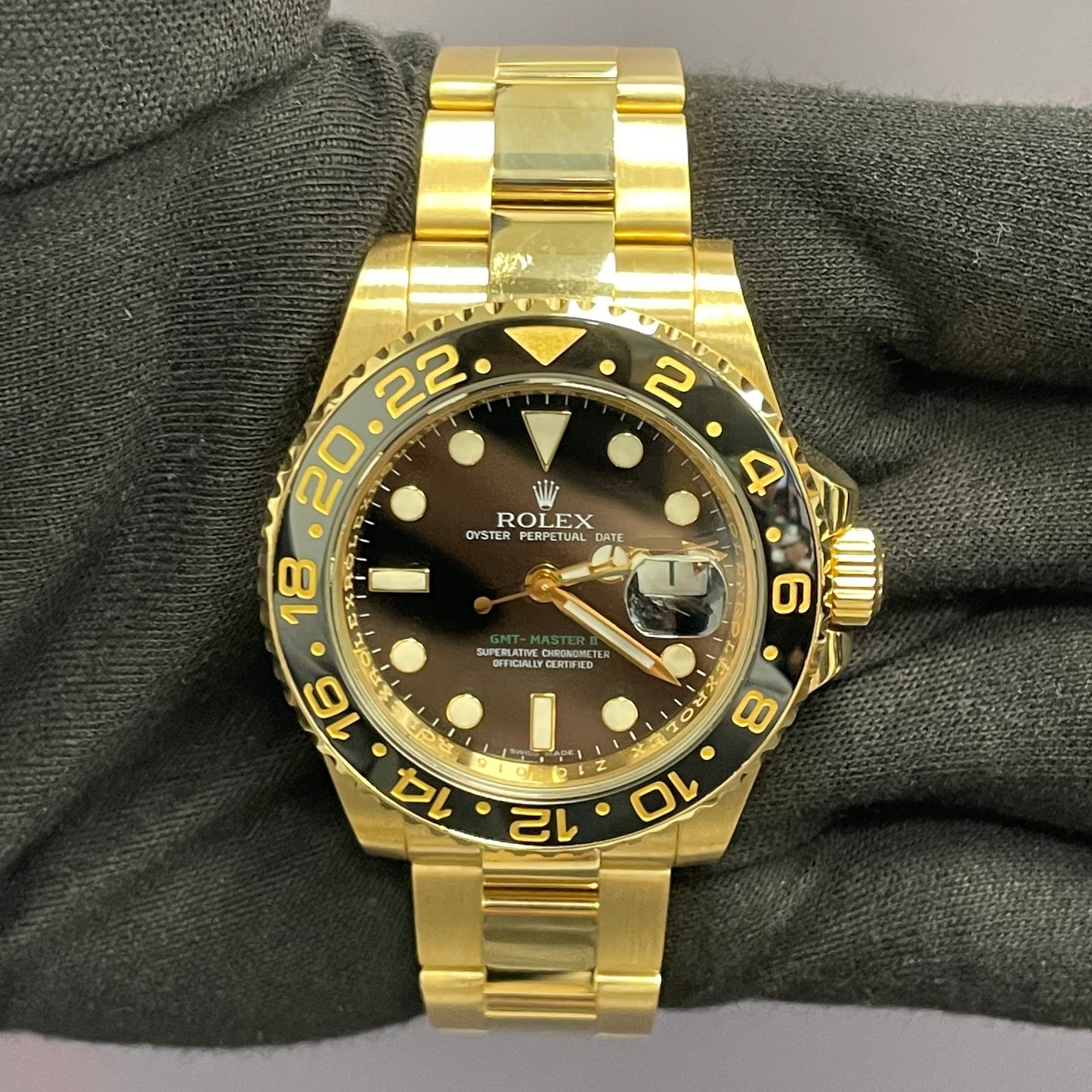 Rolex GMT-Master II 40mm Black Dial Watch Ref# 116718LN