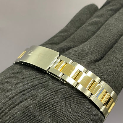 Rolex Oyster Perpetual 34mm Champagne Dial Watch Ref# 15223 - Happy Jewelers Fine Jewelry Lifetime Warranty