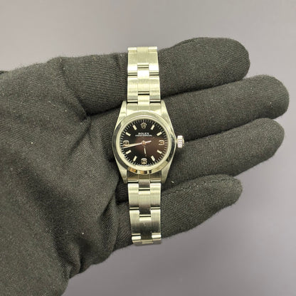 Rolex Oyster Perpetual 26mm Black Dial Watch Ref# 67180 - Happy Jewelers Fine Jewelry Lifetime Warranty