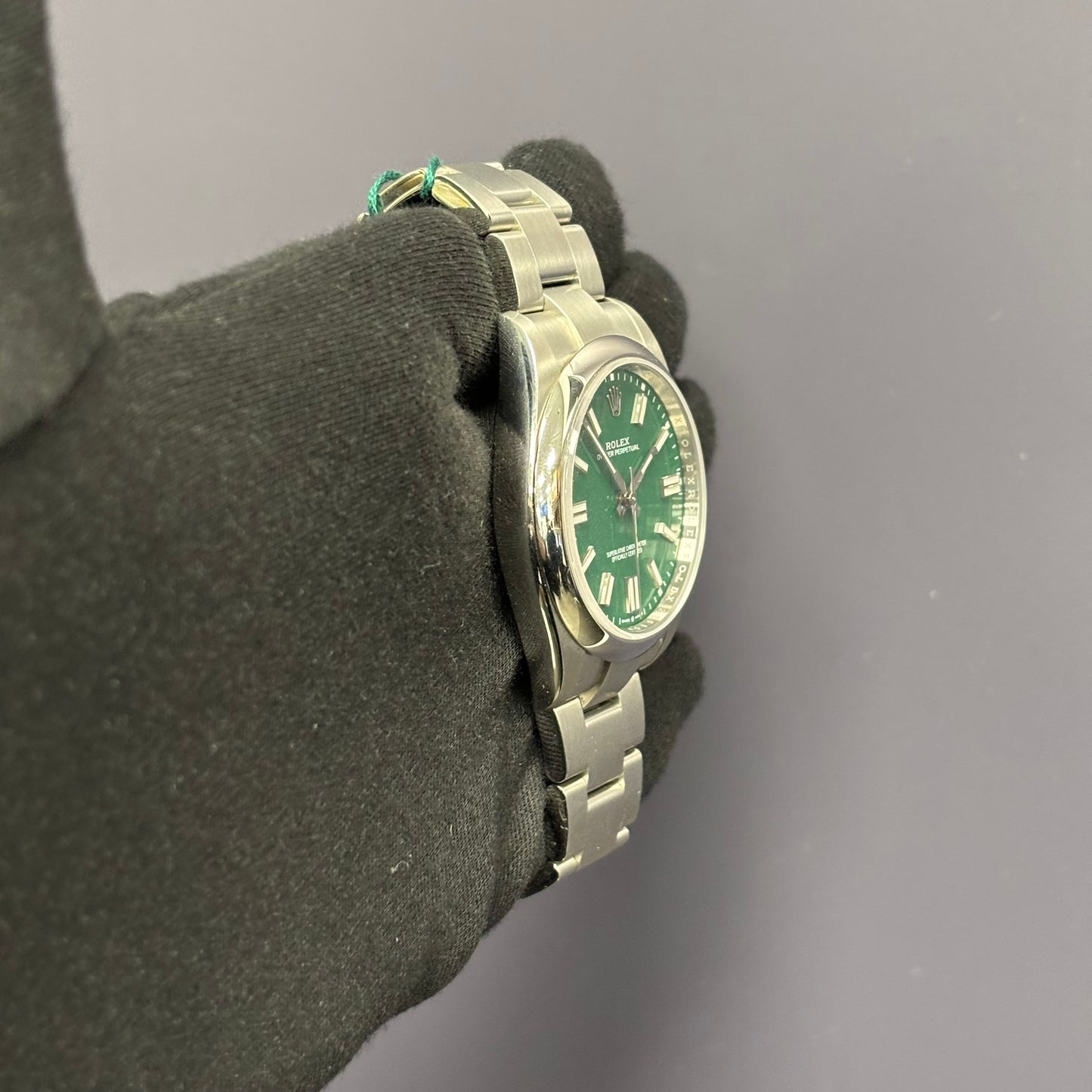 Rolex Oyster Perpetual 41mm Green Dial Watch Ref# 124300