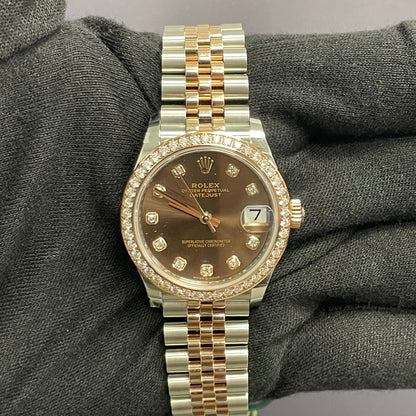 Rolex Datejust 31mm Chocolate Dial Watch Ref# 278381RBR - Happy Jewelers Fine Jewelry Lifetime Warranty