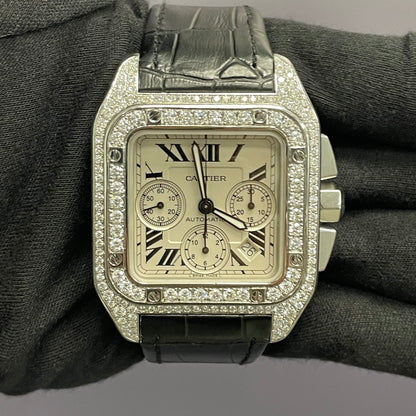 Cartier Santos 41mm White Dial Ref# W20090X8 - Happy Jewelers Fine Jewelry Lifetime Warranty