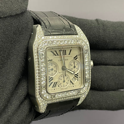 Cartier Santos 41mm White Dial Ref# W20090X8 - Happy Jewelers Fine Jewelry Lifetime Warranty