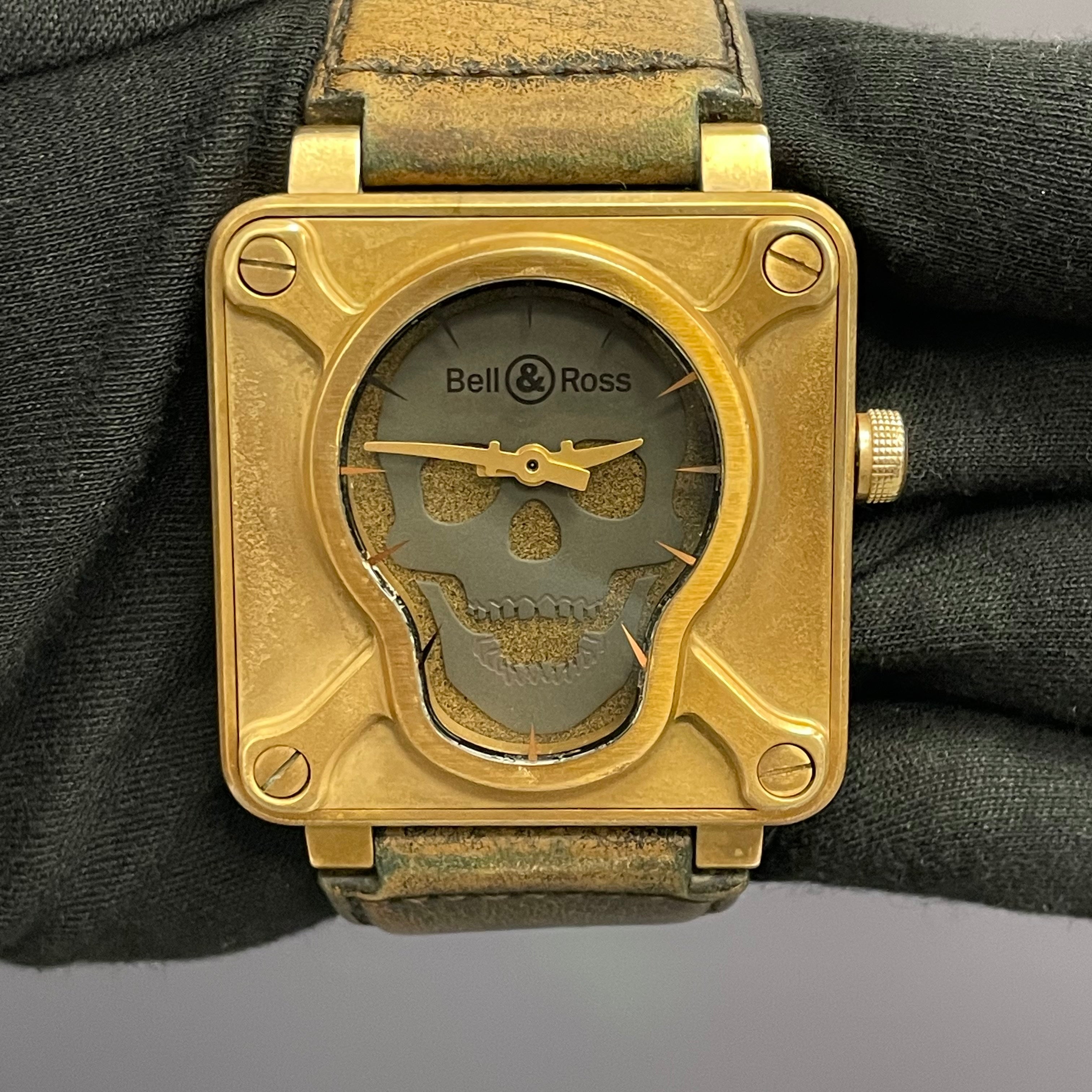 Bell & Ross Skull Bronze 46mm Skull Dial Watch Ref# BR 01-92 - Happy Jewelers Fine Jewelry Lifetime Warranty