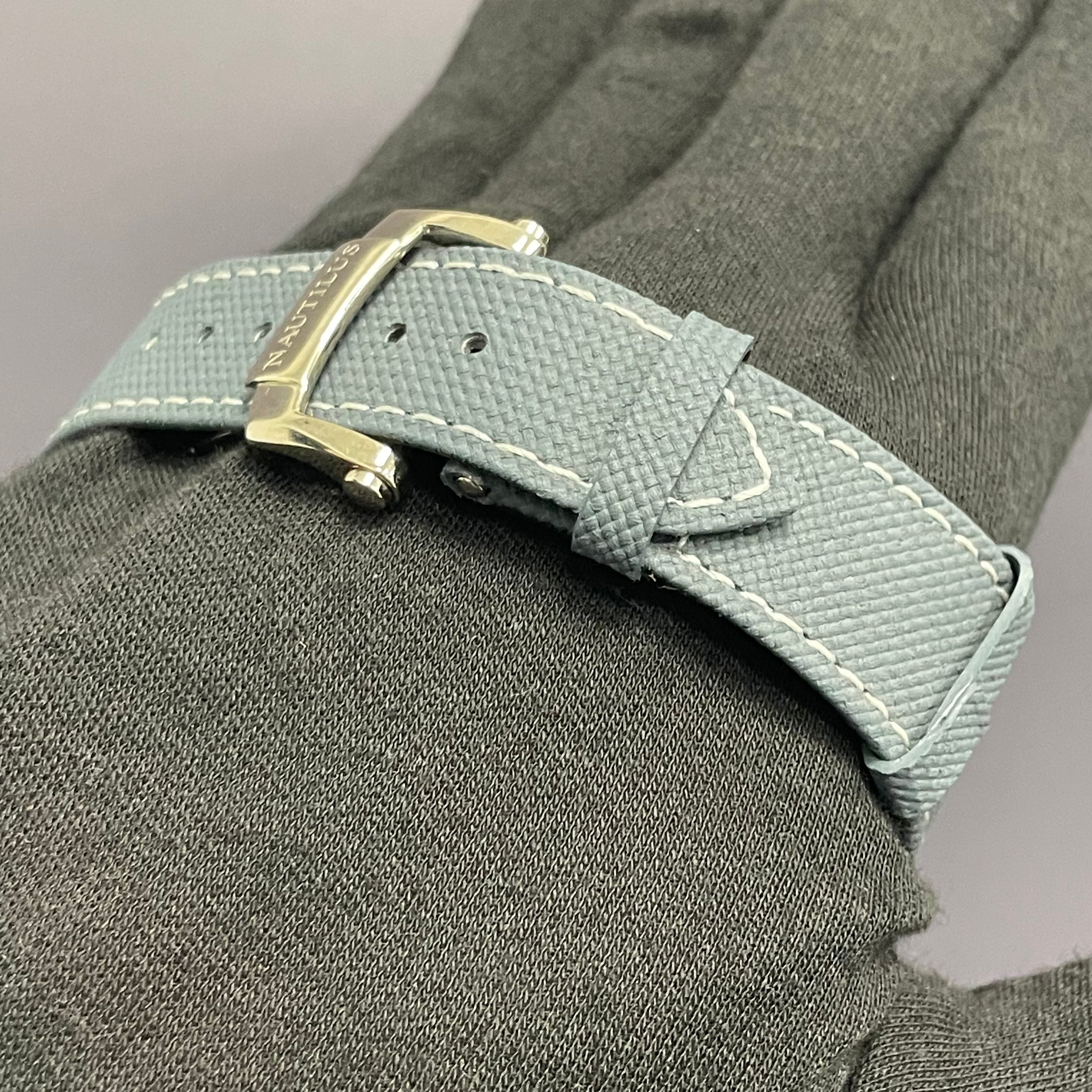 Patek Philippe Nautilus 40mm White Gold Gray Dial Watch Ref# 5712G-001 - Happy Jewelers Fine Jewelry Lifetime Warranty