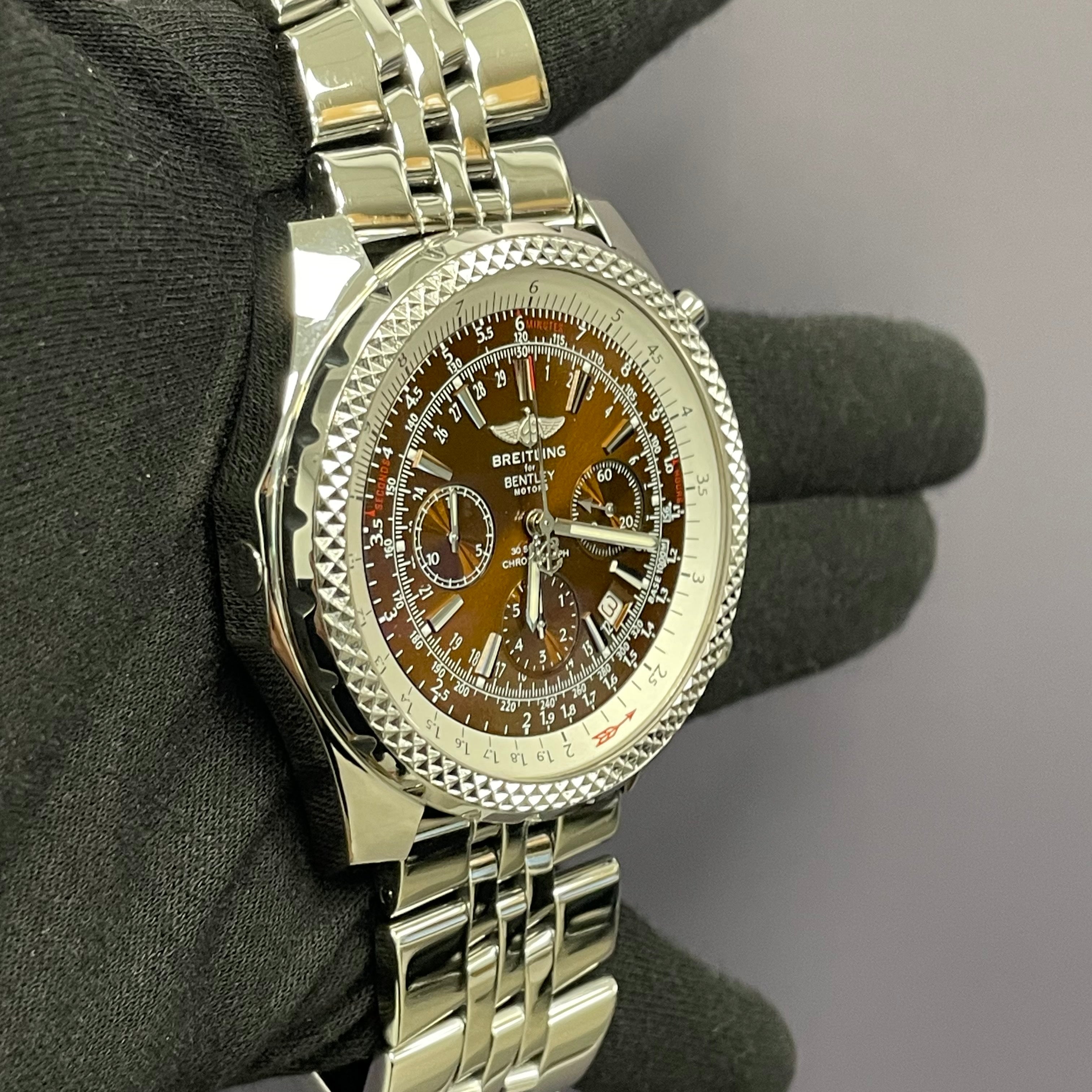 Breitling Bentley 48.70mm Bronze Dial Watch Ref# A2536212-Q502 - Happy Jewelers Fine Jewelry Lifetime Warranty