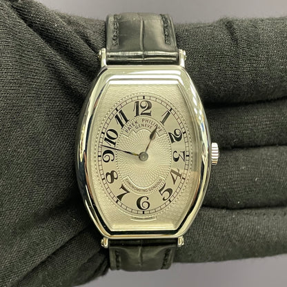 Patek Philippe Gondolo 5098 32mm Silver Dial Watch Ref# 5098P-001 - Happy Jewelers Fine Jewelry Lifetime Warranty