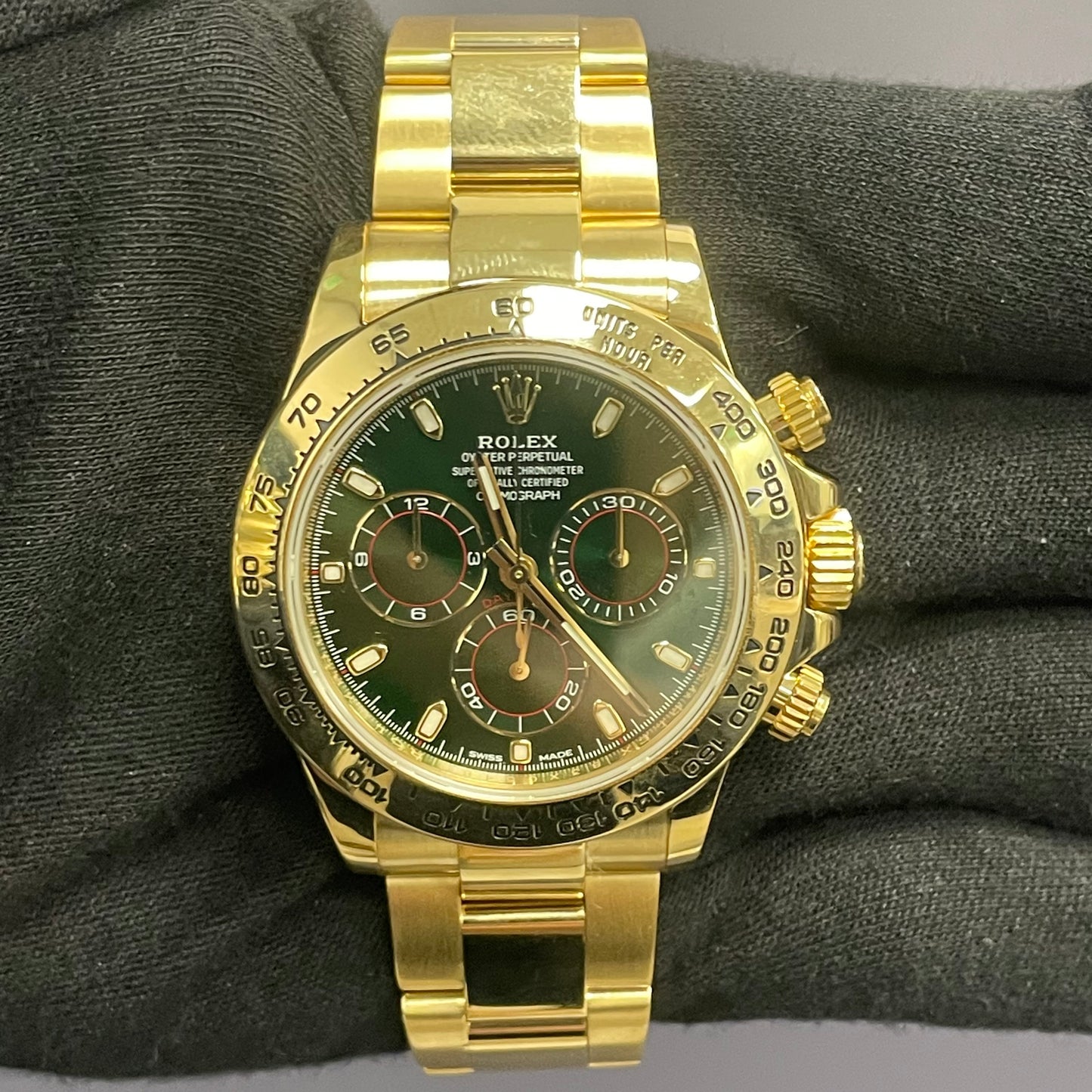 Rolex Daytona 40mm Green Dial Watch Ref# 116508