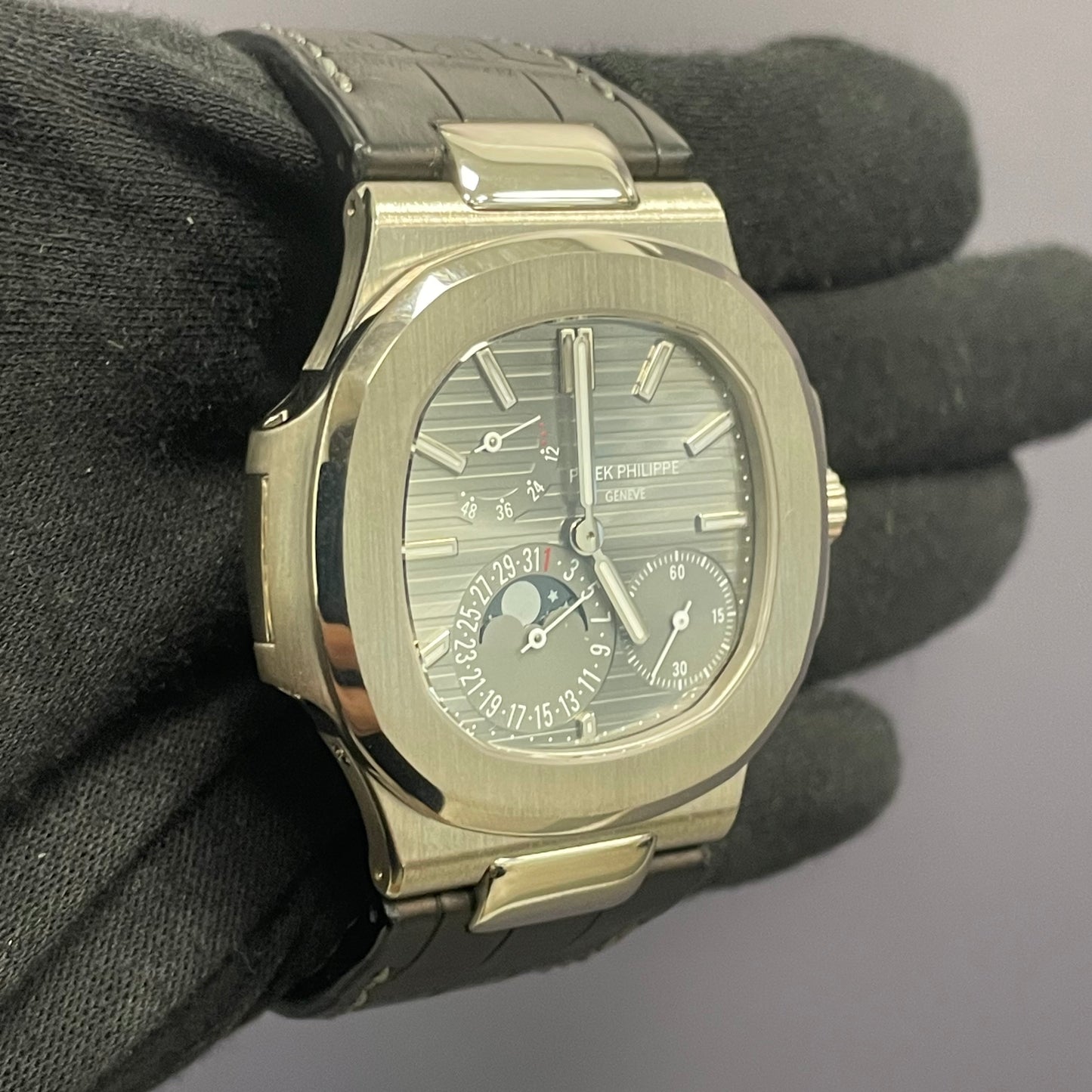 Patek Philippe Nautilus 40mm Grey Dial Watch Ref# 5712G-001