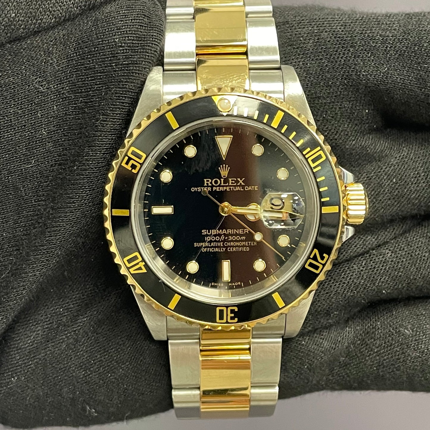 Rolex Submariner 40mm Black Dial Watch Ref# 16613