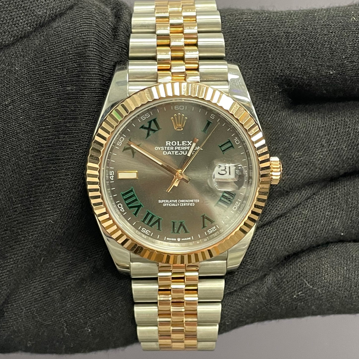 Rolex Datejust 41mm Wimbledon Dial Watch Ref# 126331