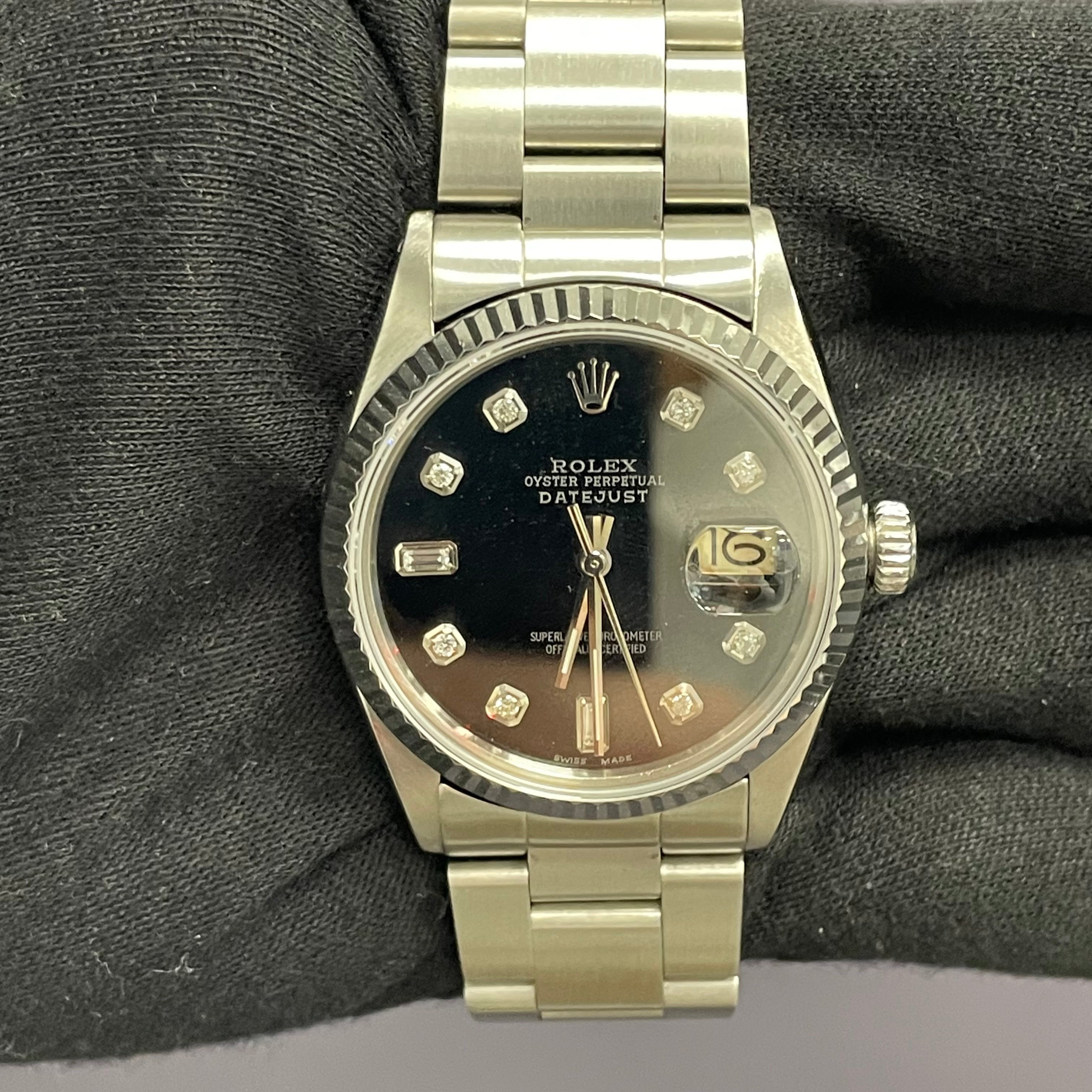 Rolex Datejust 36mm Black Dial Watch Ref# 16014 - Happy Jewelers Fine Jewelry Lifetime Warranty