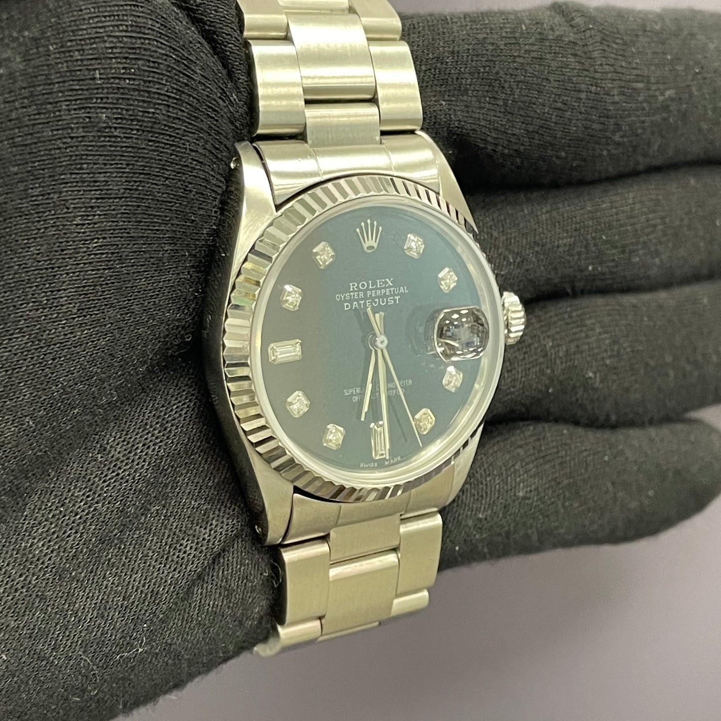 Rolex Datejust 36mm Black Dial Watch Ref# 16014