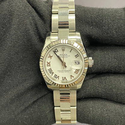 Rolex Datejust 26mm White Dial Watch Ref# 179174 - Happy Jewelers Fine Jewelry Lifetime Warranty