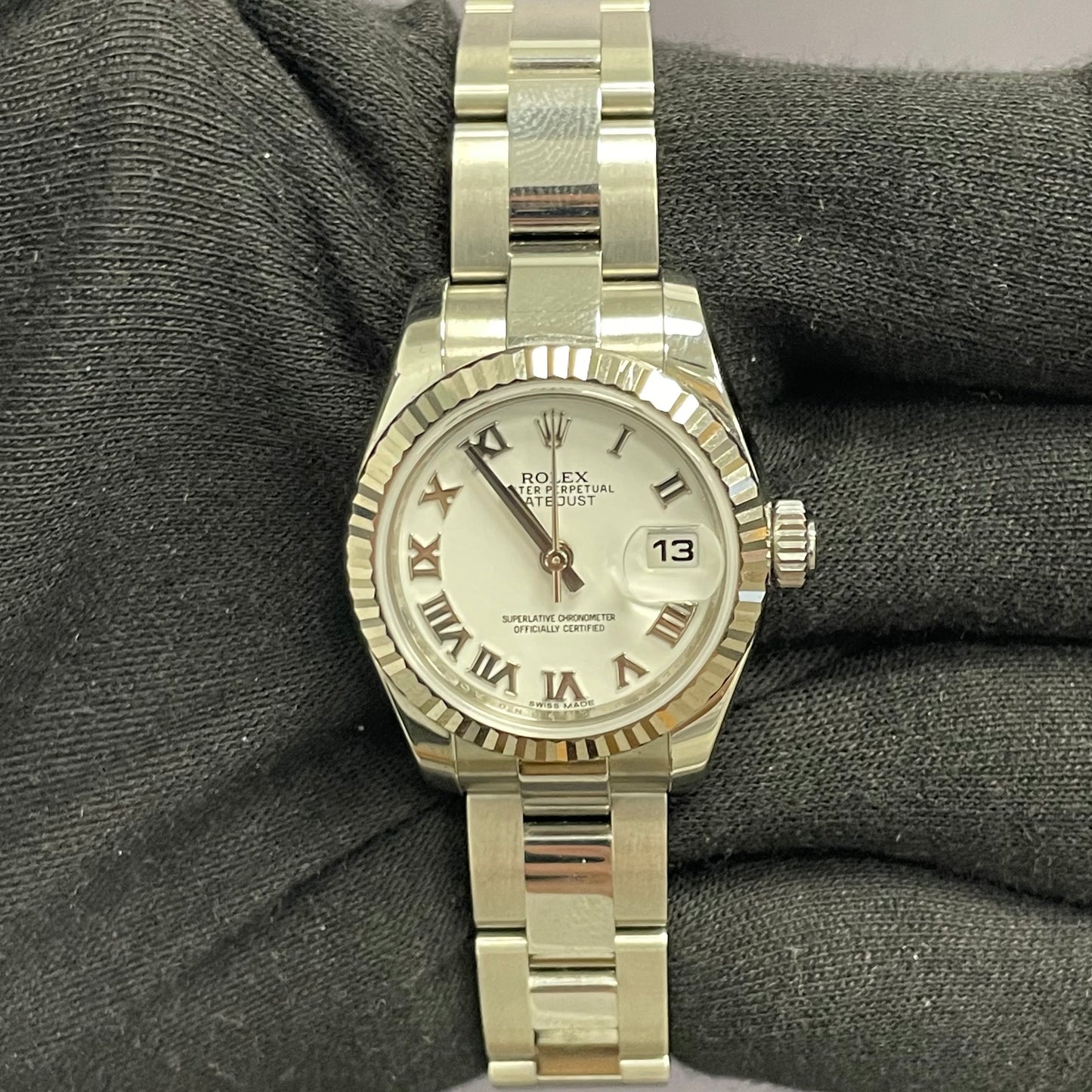 Rolex Datejust 26mm White Dial Watch Ref# 179174