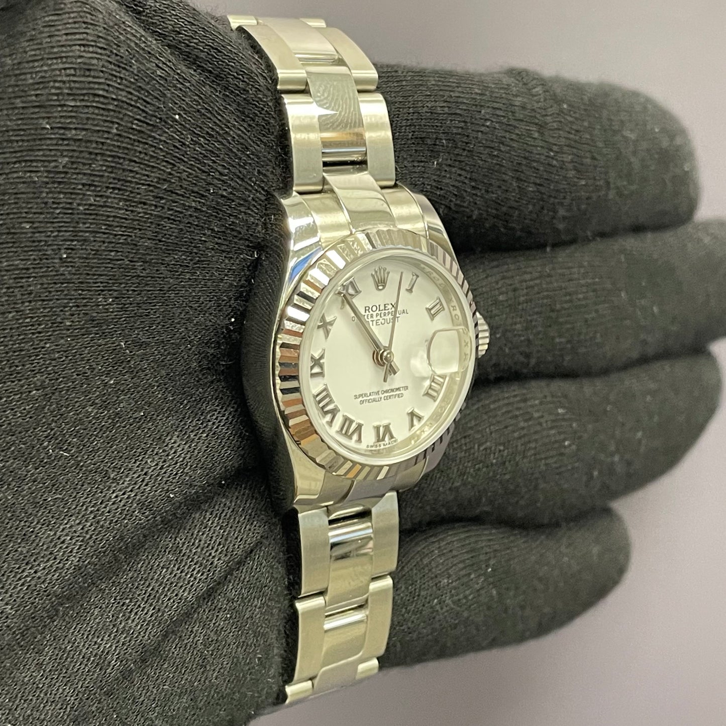 Rolex Datejust 26mm White Dial Watch Ref# 179174