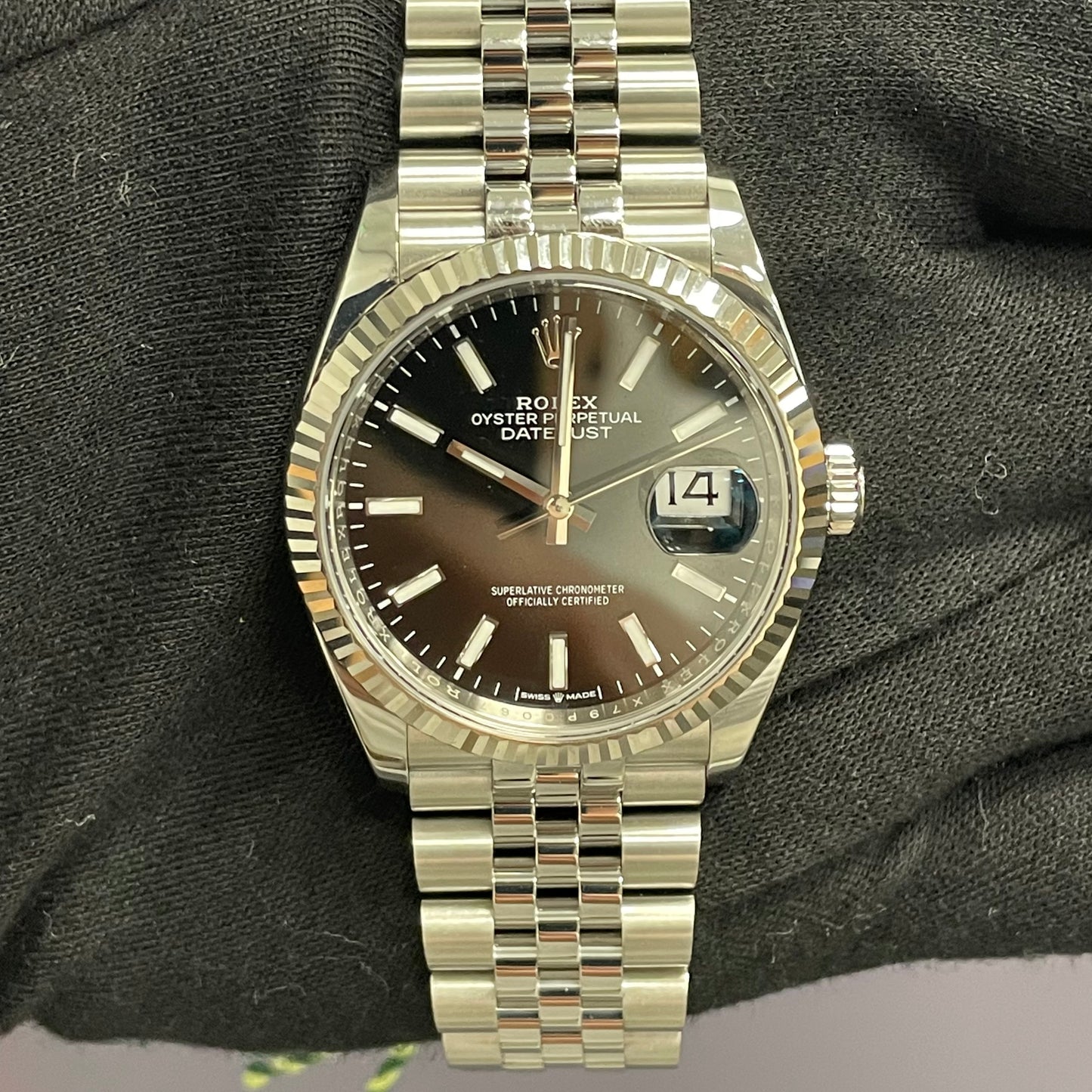 Rolex Datejust 36mm Black Dial Watch Ref# 126234