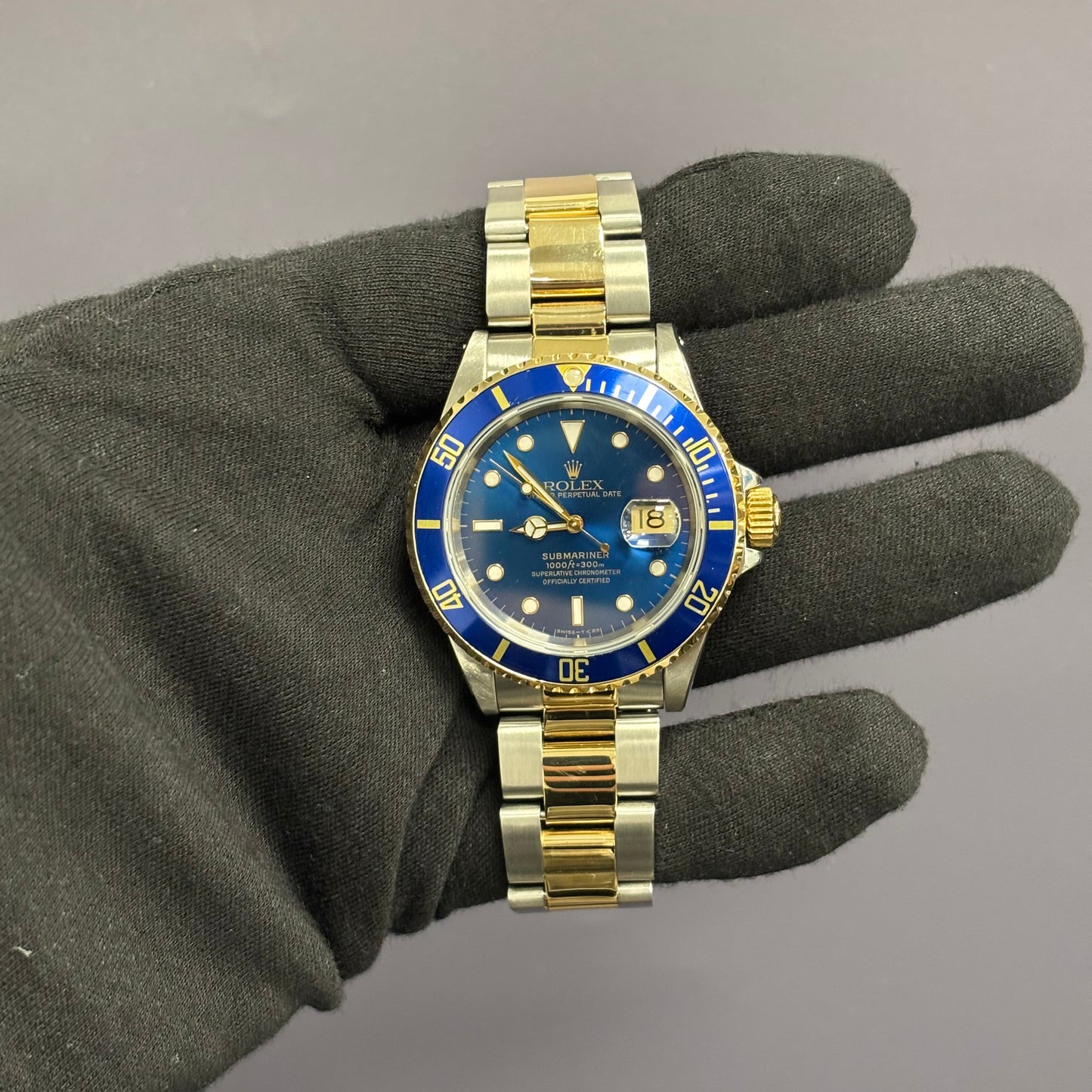 Rolex Submariner 40mm Blue Dial Watch Ref# 16613