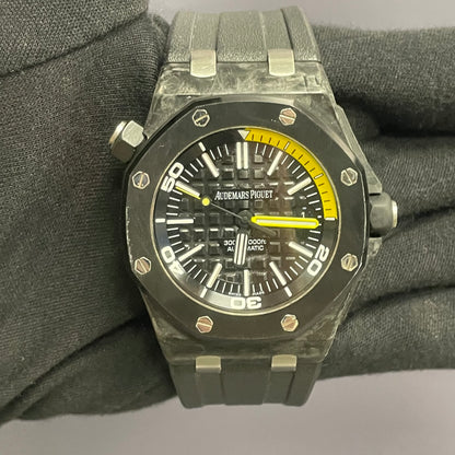 Audemars Piguet Royal Oak 42mm Black Dial Watch Ref# 15706AU.OO.A002CA.01 - Happy Jewelers Fine Jewelry Lifetime Warranty