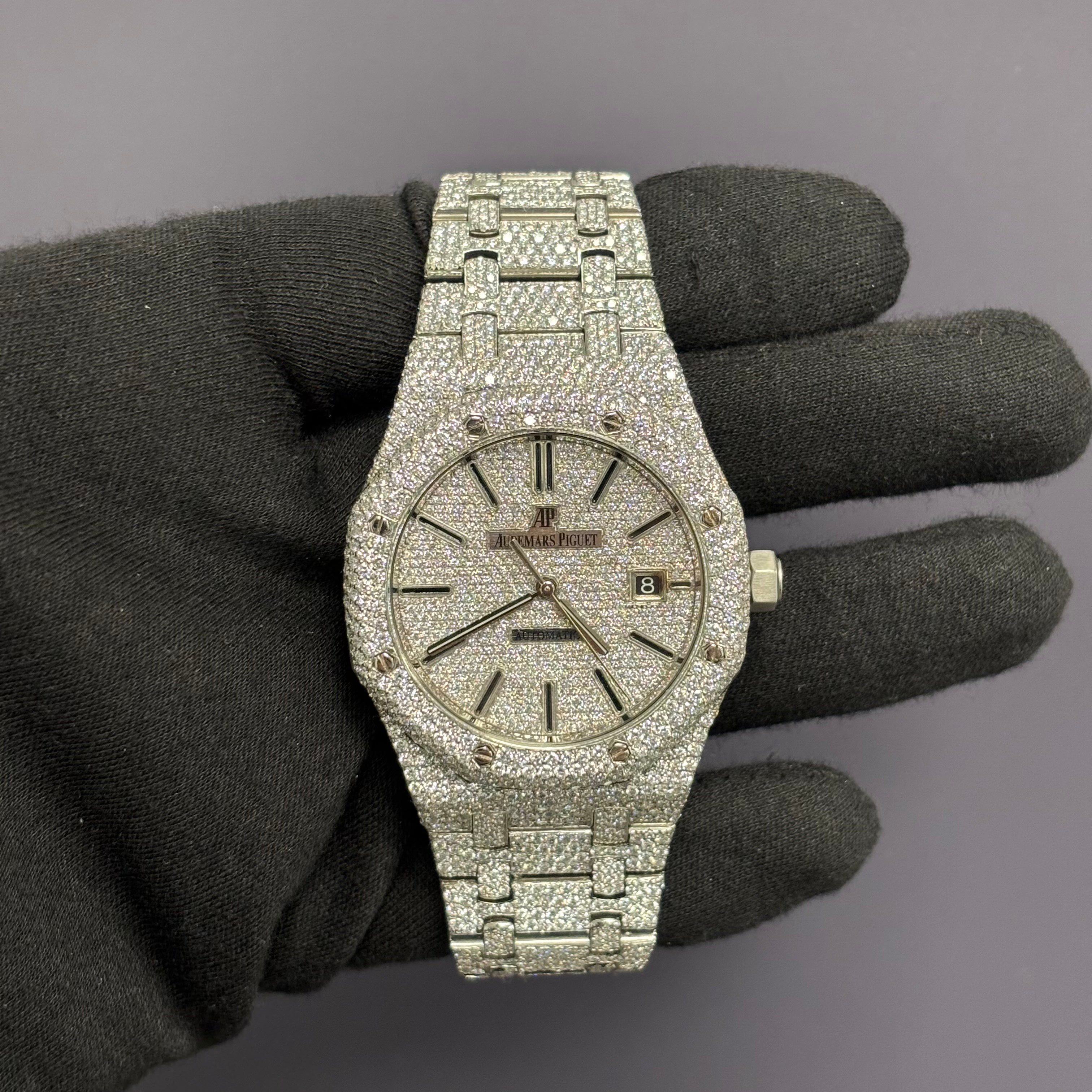 Audemars Piguet Royal Oak 41mm Pave Dial Ref# 15400ST - Happy Jewelers Fine Jewelry Lifetime Warranty