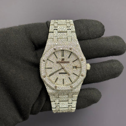 Audemars Piguet Royal Oak 41mm Pave Dial Ref# 15400ST - Happy Jewelers Fine Jewelry Lifetime Warranty