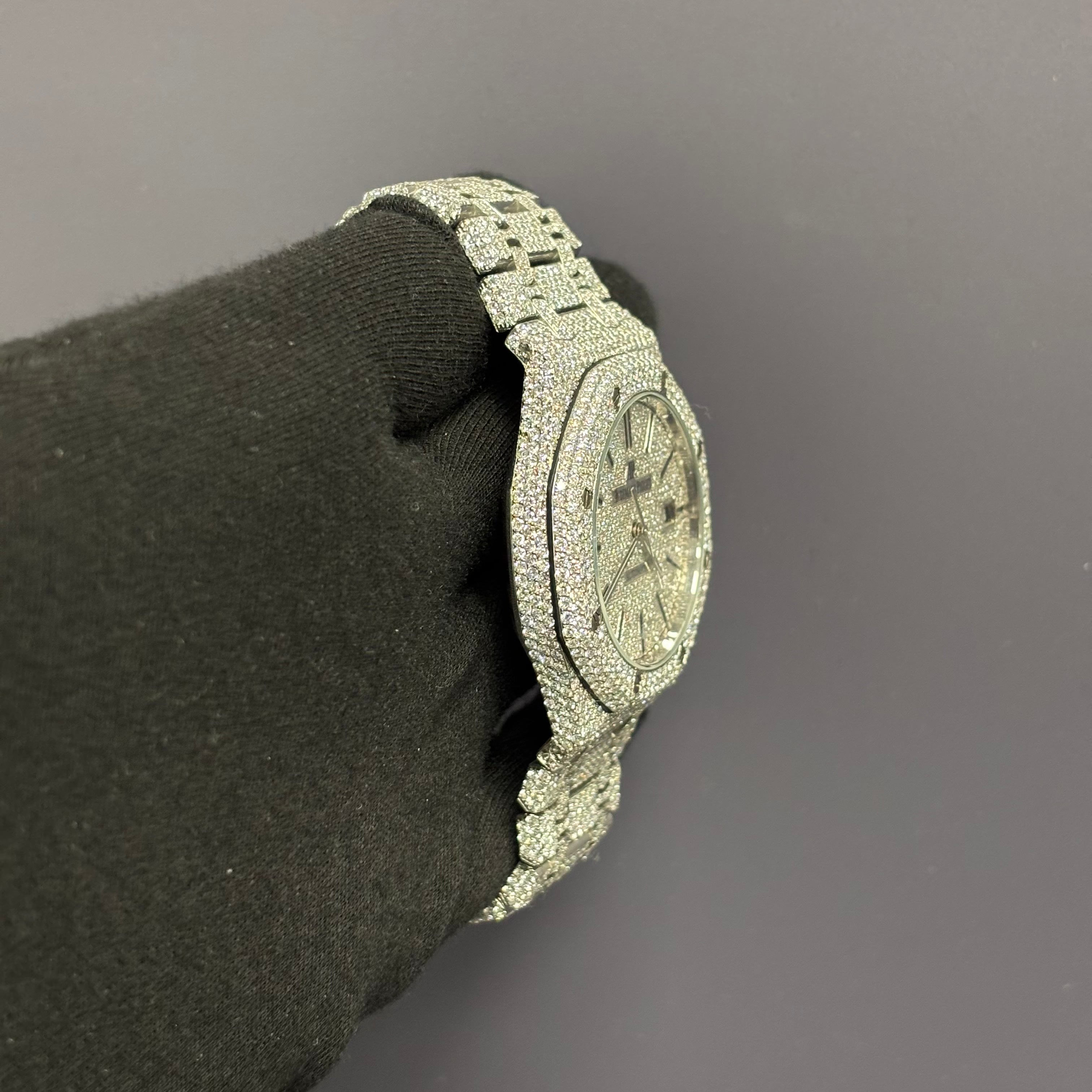 Audemars Piguet Royal Oak 41mm Pave Dial Ref# 15400ST - Happy Jewelers Fine Jewelry Lifetime Warranty