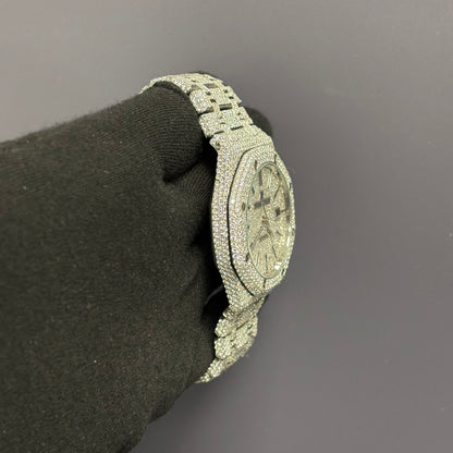 Audemars Piguet Royal Oak 41mm Pave Dial Ref# 15400ST - Happy Jewelers Fine Jewelry Lifetime Warranty