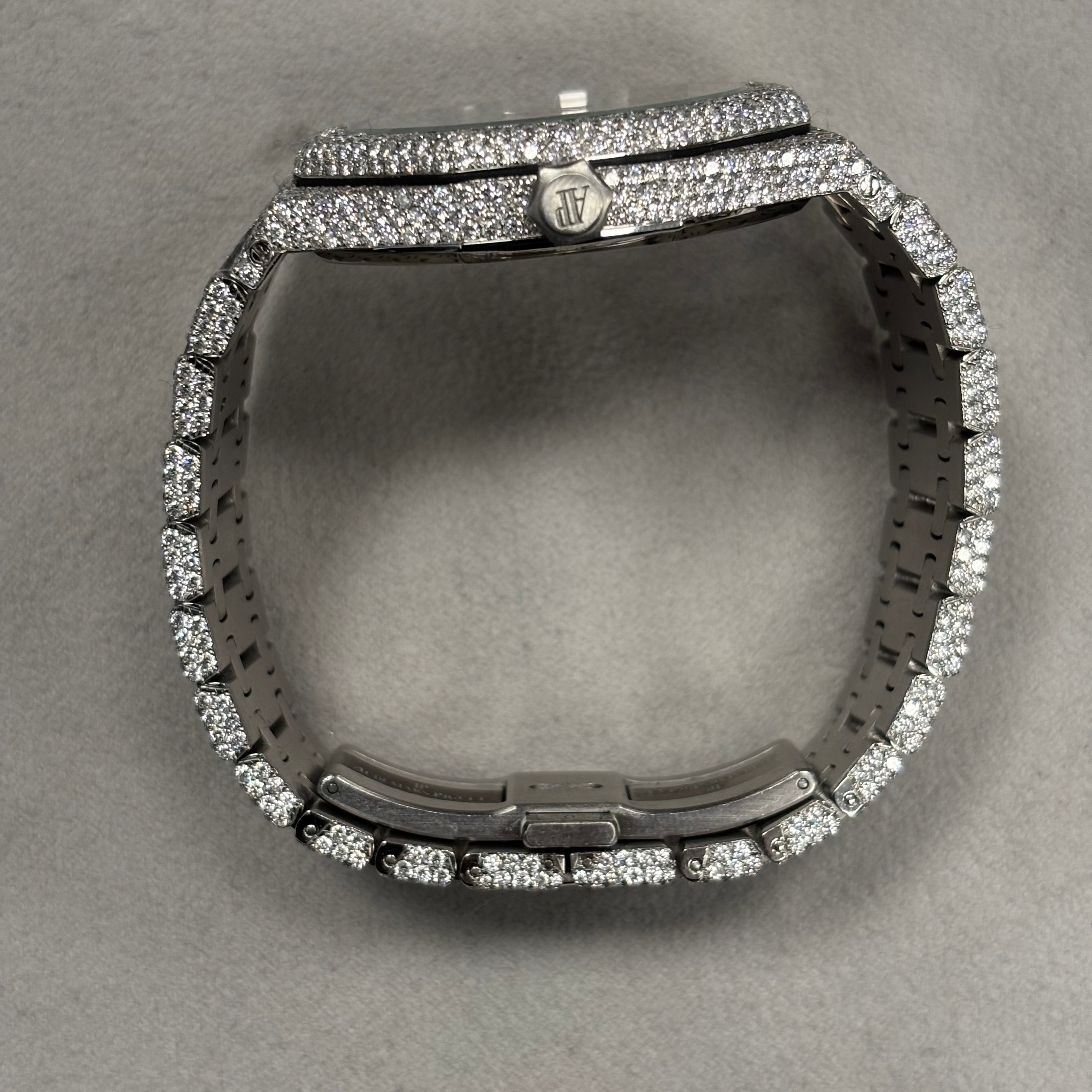 Audemars Piguet Royal Oak 41mm Pave Dial Ref# 15400ST - Happy Jewelers Fine Jewelry Lifetime Warranty