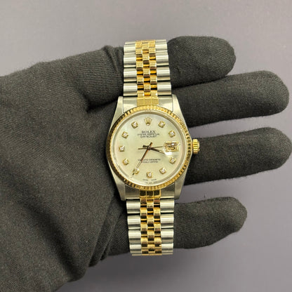 Rolex Datejust 36mm MOP Dial Watch Ref# 16253 - Happy Jewelers Fine Jewelry Lifetime Warranty
