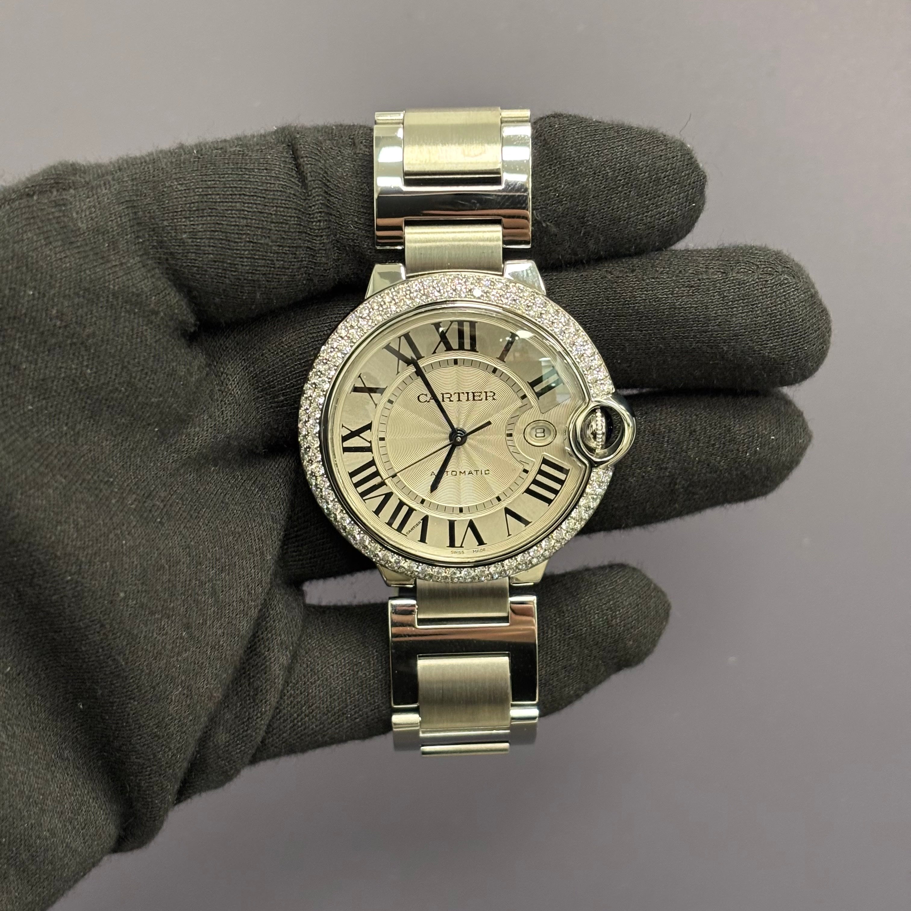 Cartier Ballon Bleu 42mm Silver Dial Watch Ref# 3765 - Happy Jewelers Fine Jewelry Lifetime Warranty