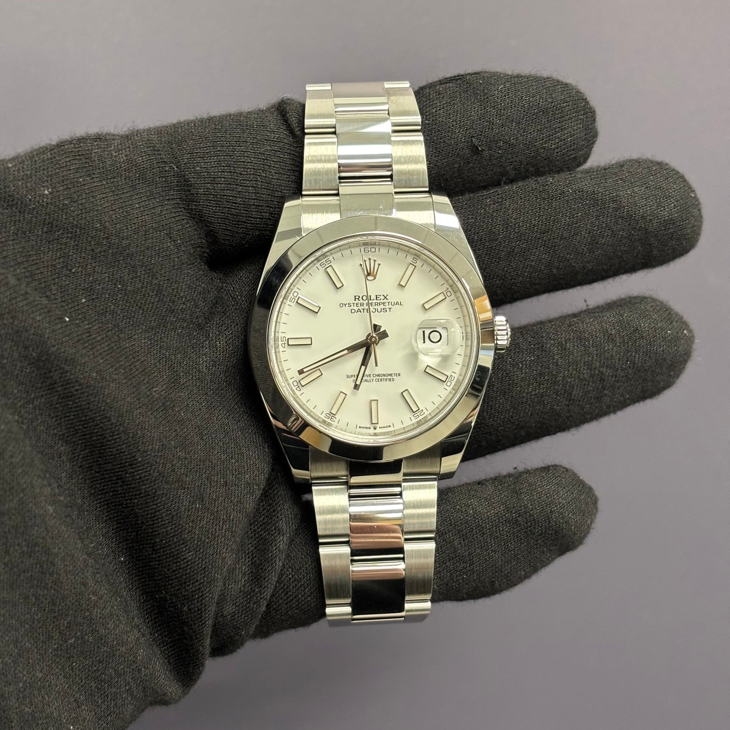 Rolex Datejust 41mm White Dial Watch Ref# 126300