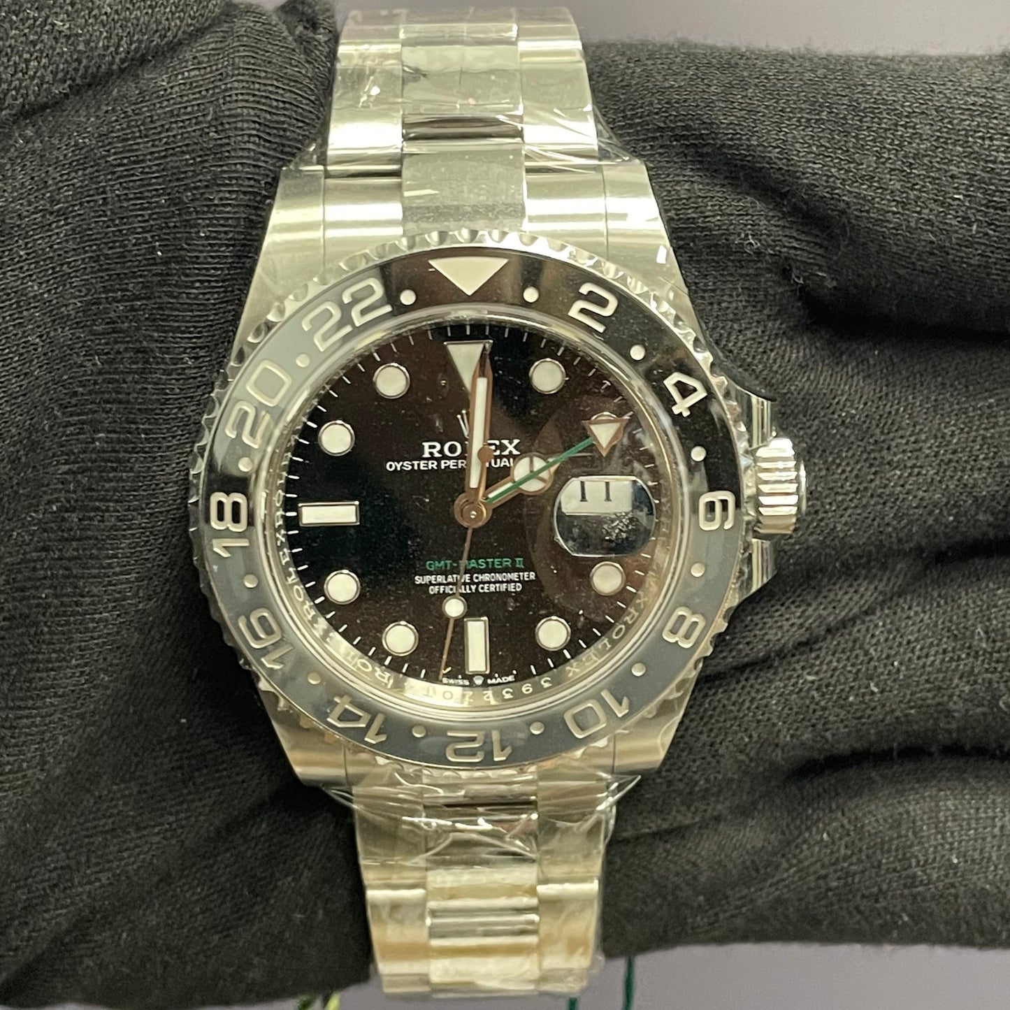 Rolex GMT-Master II 40mm Black Dial Ref# 126710GRNR