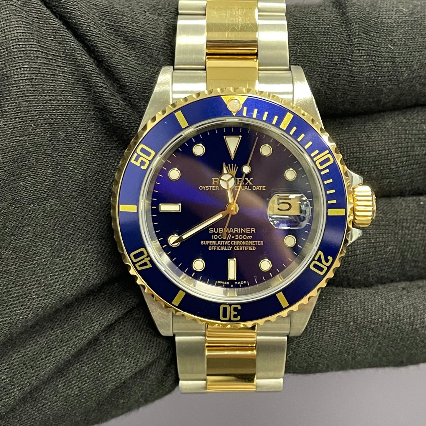 Rolex Submariner 40mm Blue Dial Watch Ref# 16613