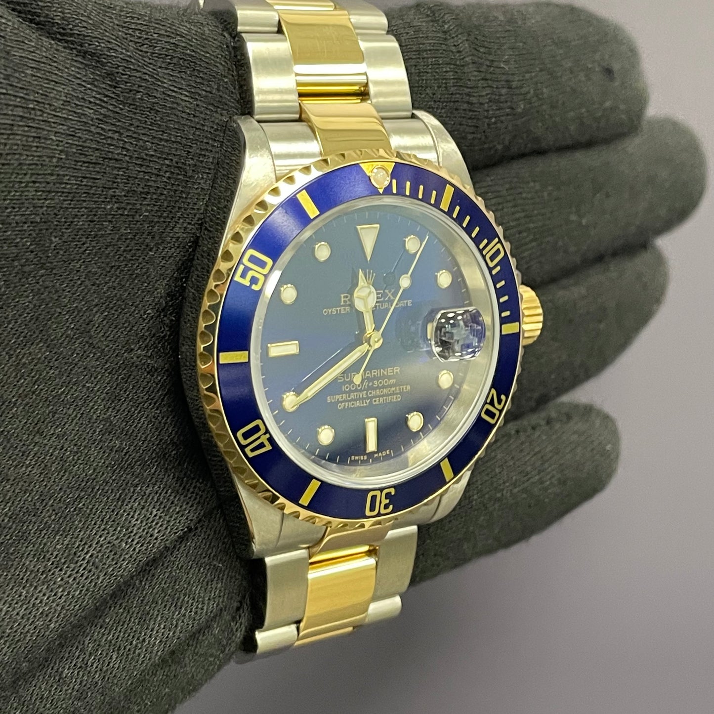 Rolex Submariner 40mm Blue Dial Watch Ref# 16613