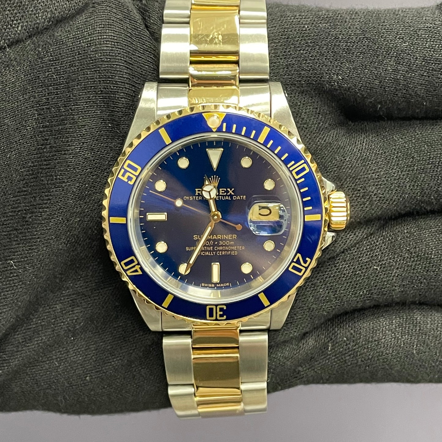 Rolex Submariner 40mm Blue Dial Watch Ref# 16613