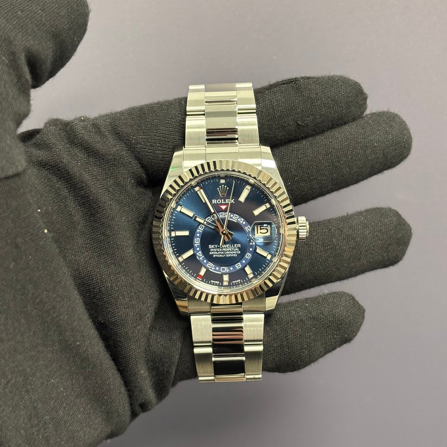 Rolex Sky-Dweller 42mm Blue Dial Watch Ref# 326934