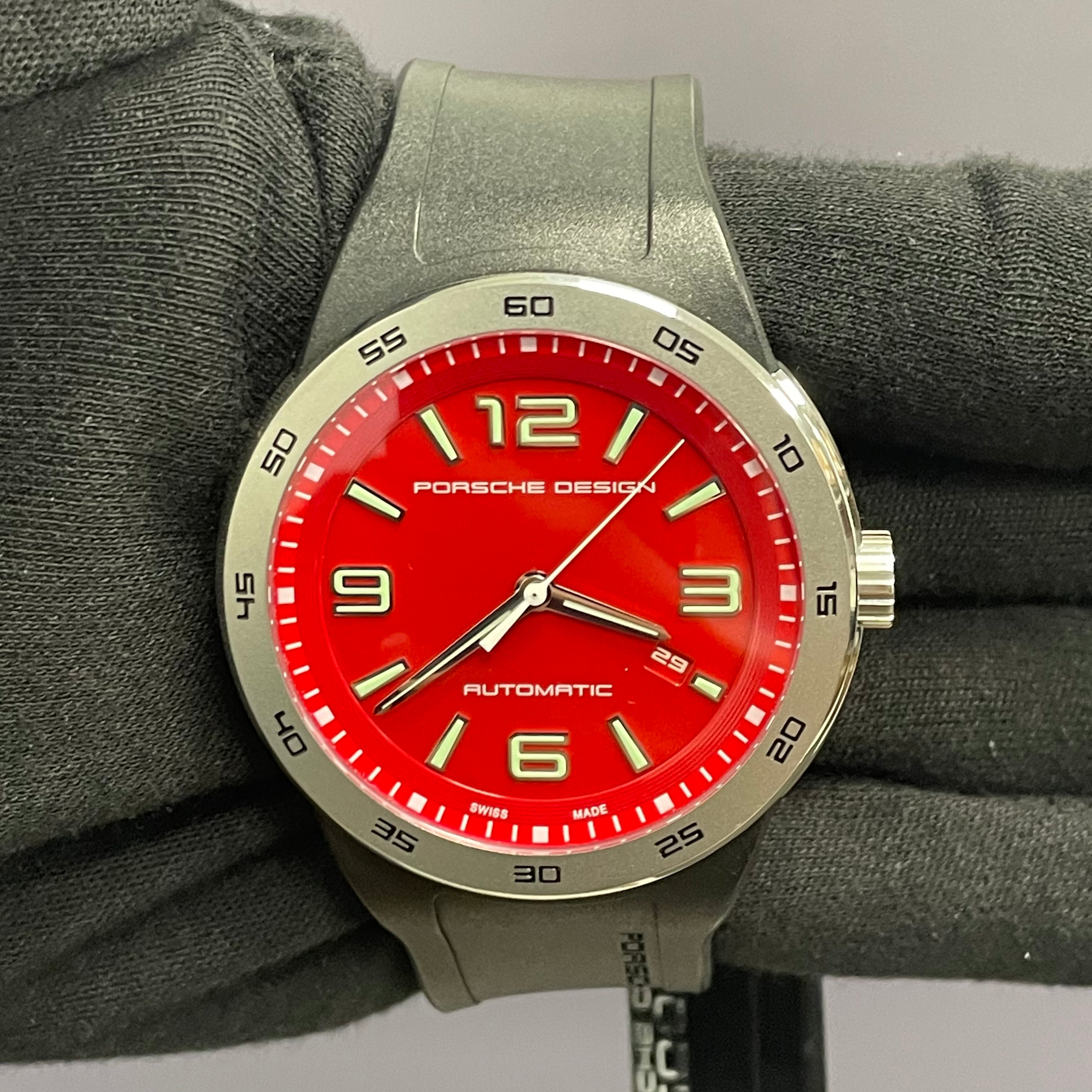 Porsche Design Flat Six 44mm Red Dial Watch Ref# 6310.41.84 - Happy Jewelers Fine Jewelry Lifetime Warranty