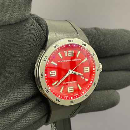 Porsche Design Flat Six 44mm Red Dial Watch Ref# 6310.41.84 - Happy Jewelers Fine Jewelry Lifetime Warranty
